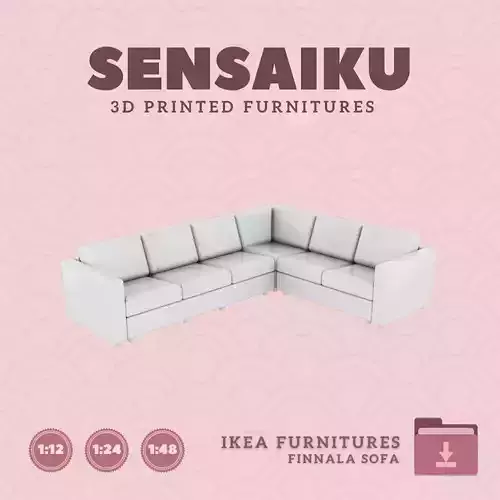 FINNALA Corner section Ottoman for Dollhouse IKEA 3D Print 3D print model