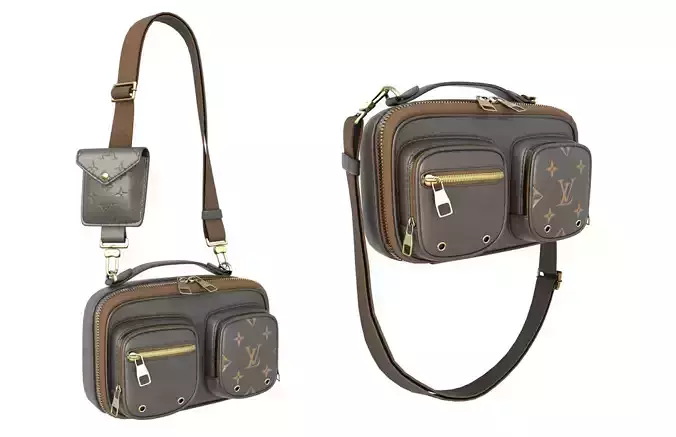 Louis Vuitton Brown Embossed Monogram Utility Crossbody Bag