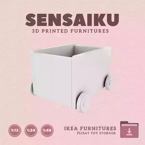 FLISAT Toy Storage with Casters for Dollhouse IKEA 3D Print