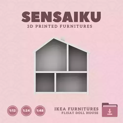FLISAT Doll House Wall Shelf for Dollhouse IKEA 3D Print 3D print model