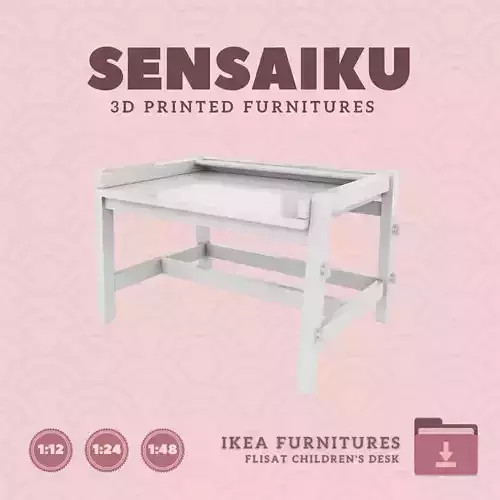FLISAT Children Desk for Dollhouse IKEA 3D Print
