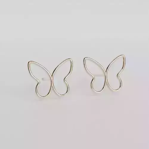 butterfly earrings 3D print model