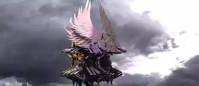 Victorian Winged angel tower 