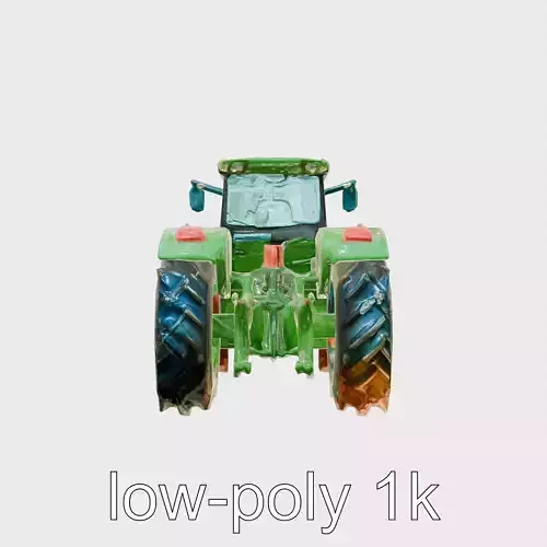 Farming Tractor 3D Model with Detailed Textures