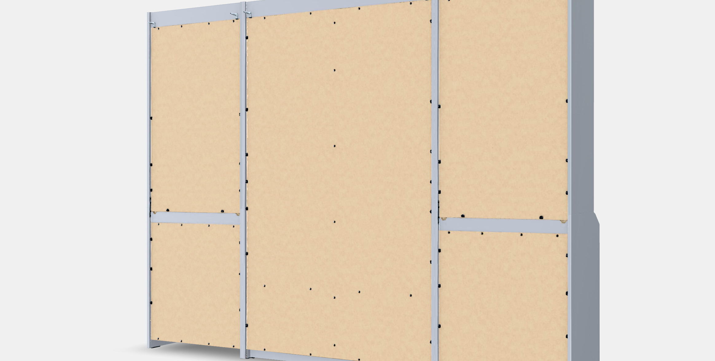 HAUGA Wardrobe combination 1 Low-poly 3D model_5