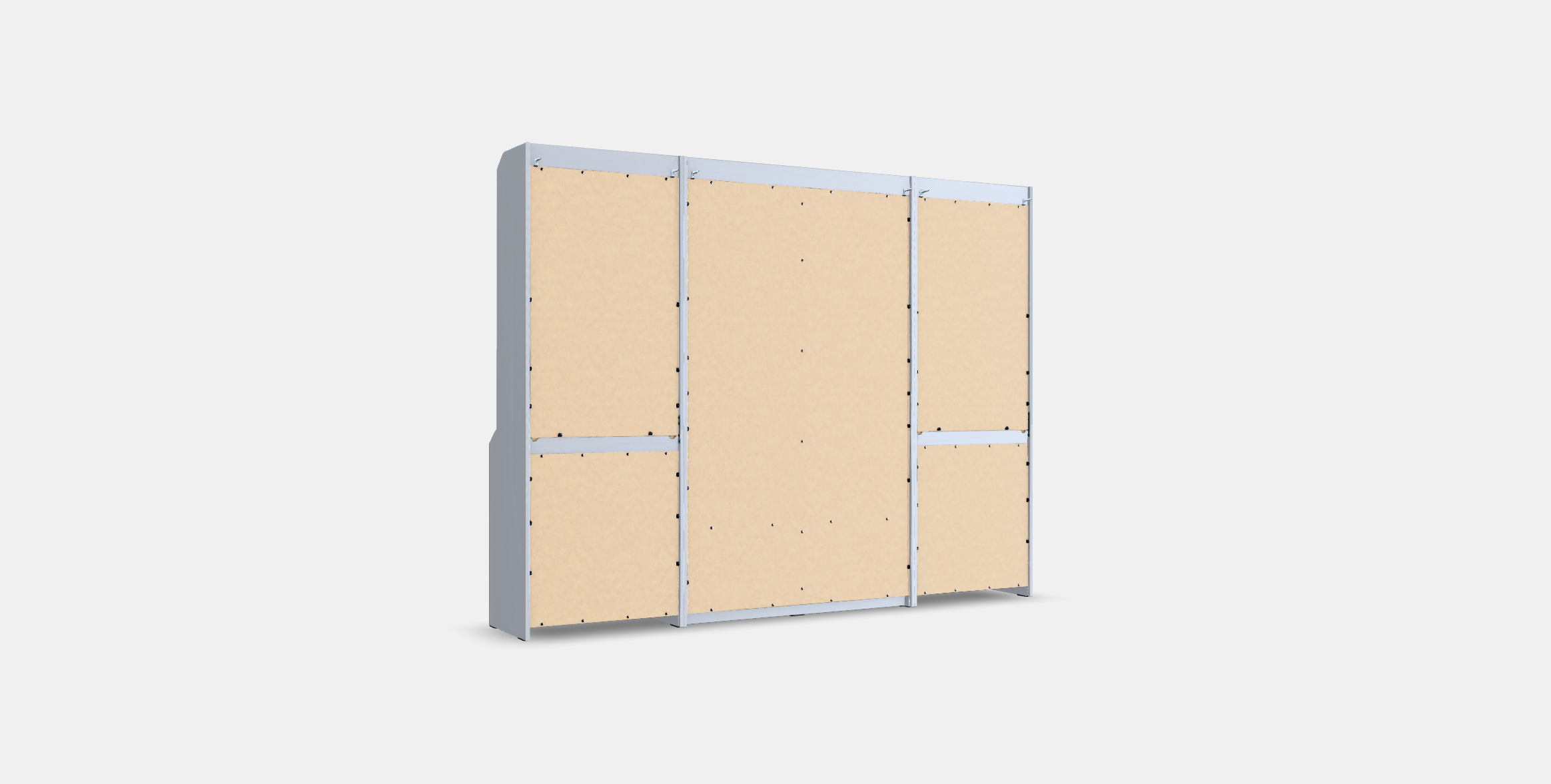 HAUGA Wardrobe combination 1 Low-poly 3D model_15