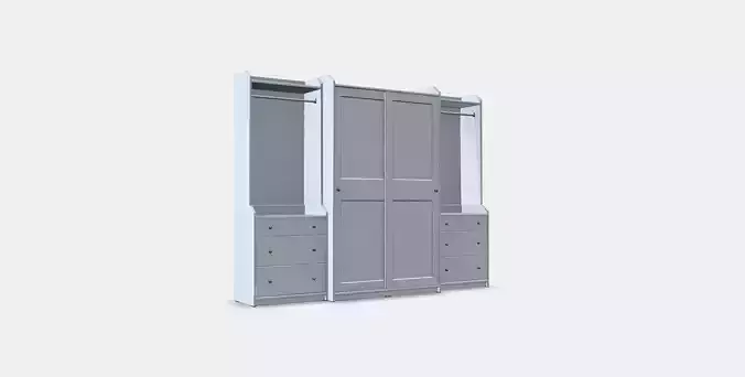 HAUGA Wardrobe combination 1