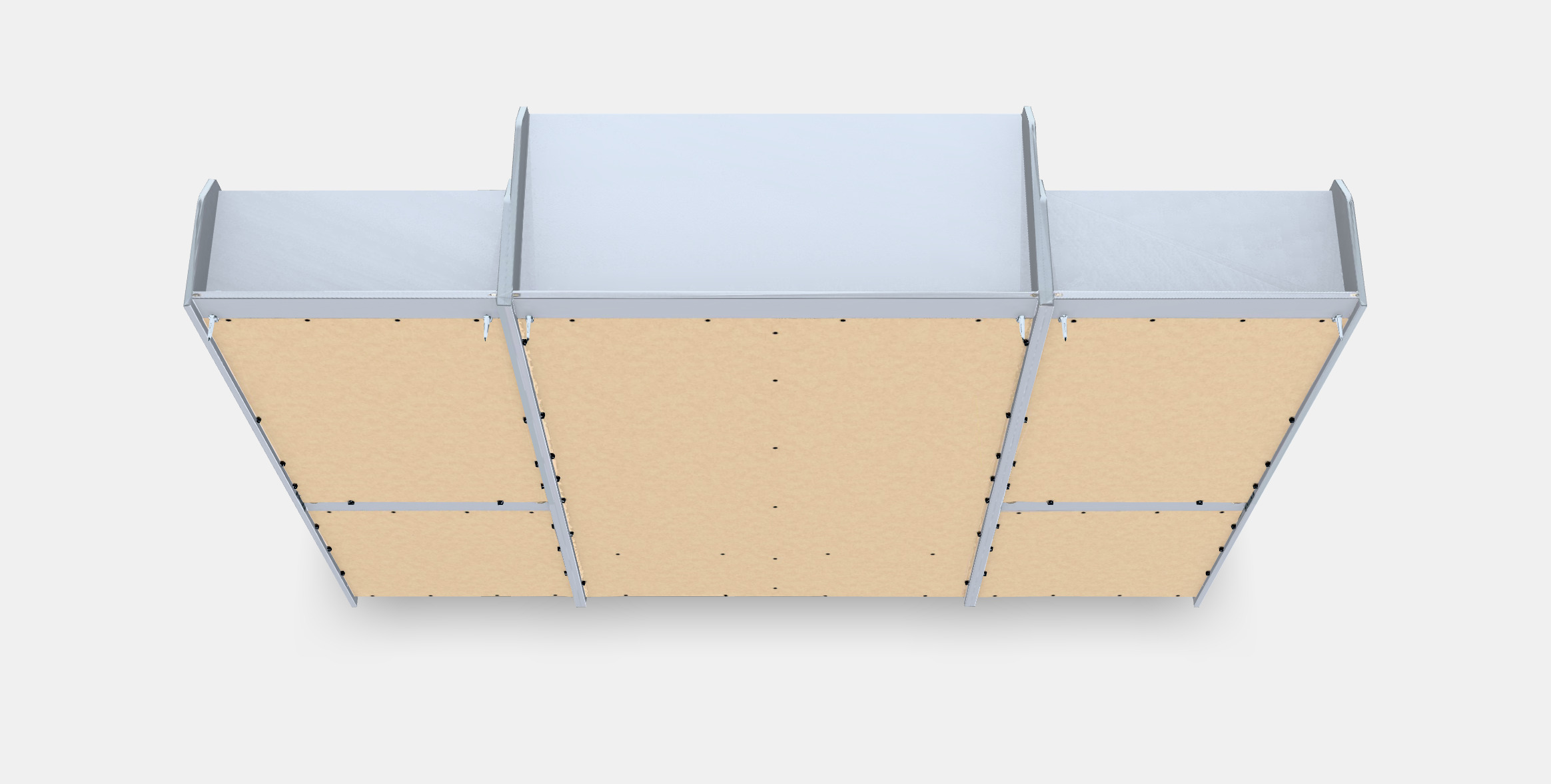 HAUGA Wardrobe combination 1 Low-poly 3D model_3