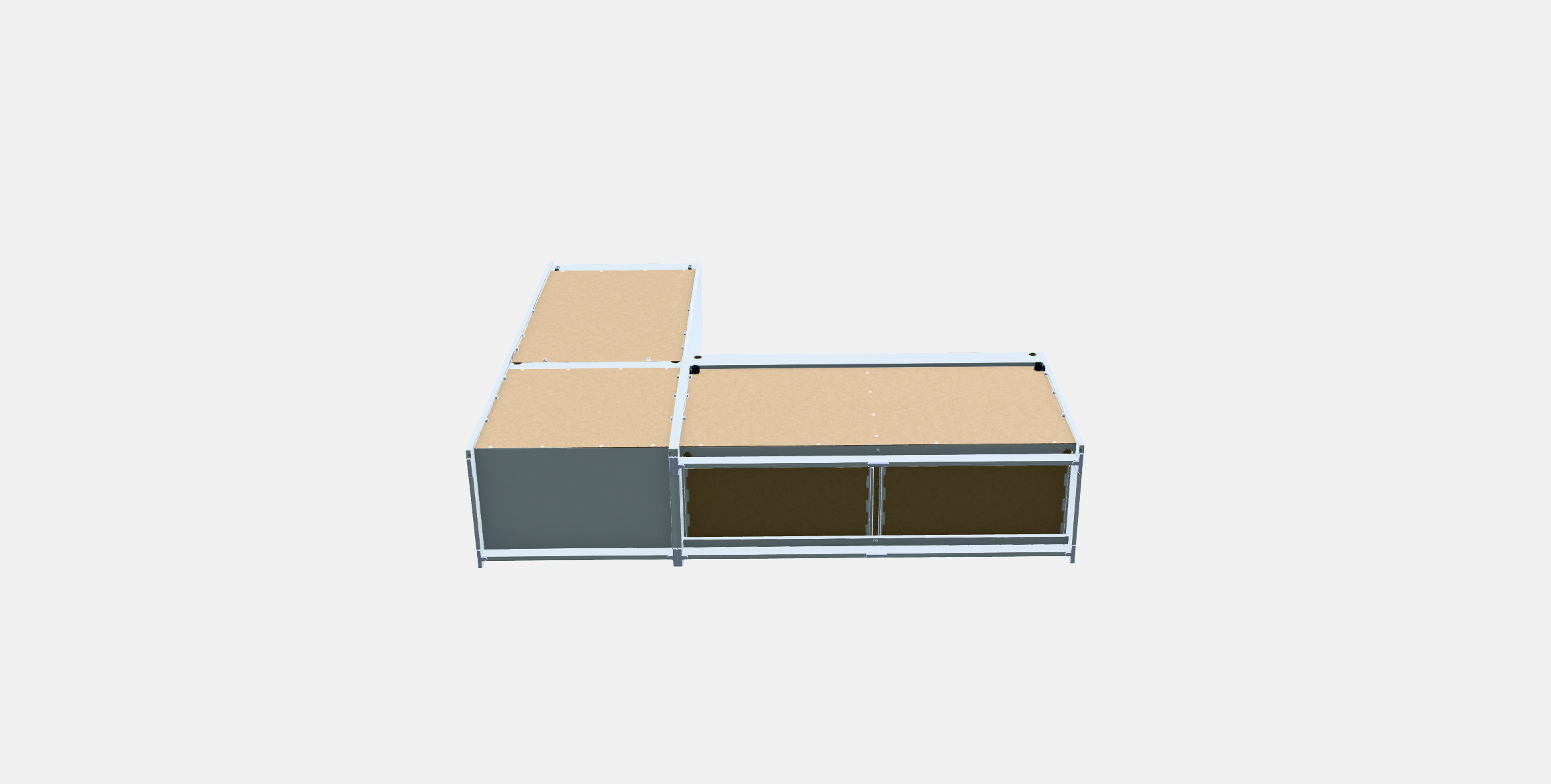 HAUGA Storage combination 3 Low-poly 3D model_7