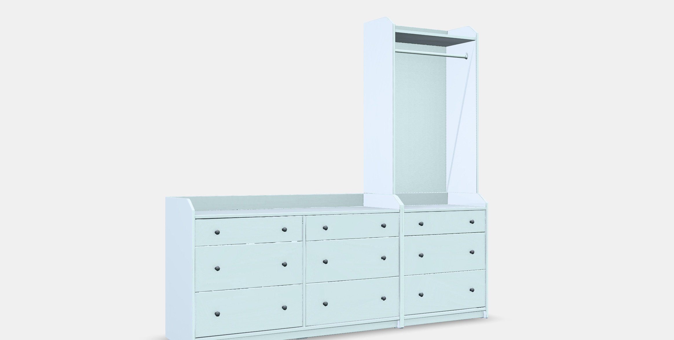 HAUGA Storage combination 3 Low-poly 3D model_8