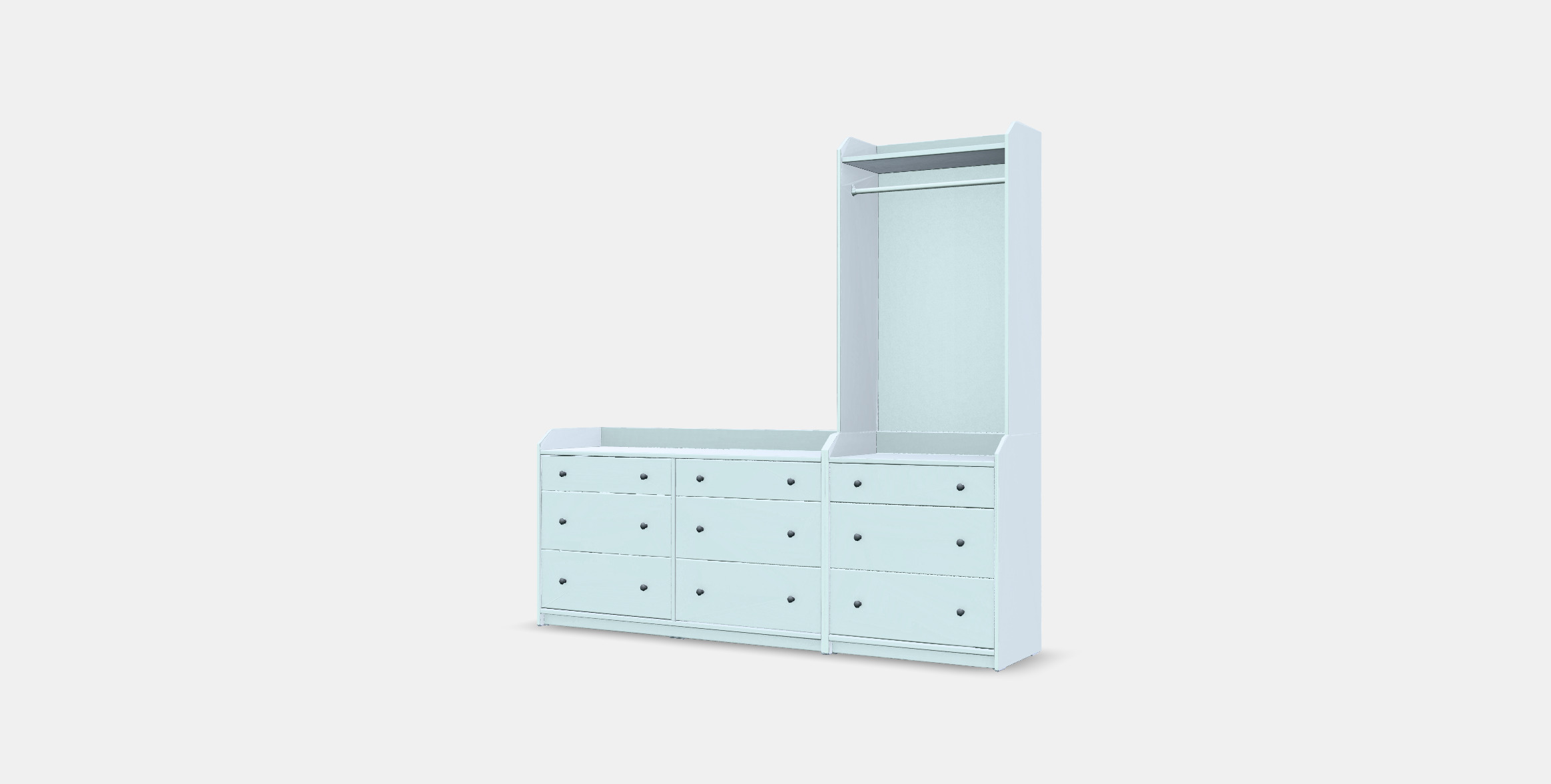 HAUGA Storage combination 3 Low-poly 3D model_12