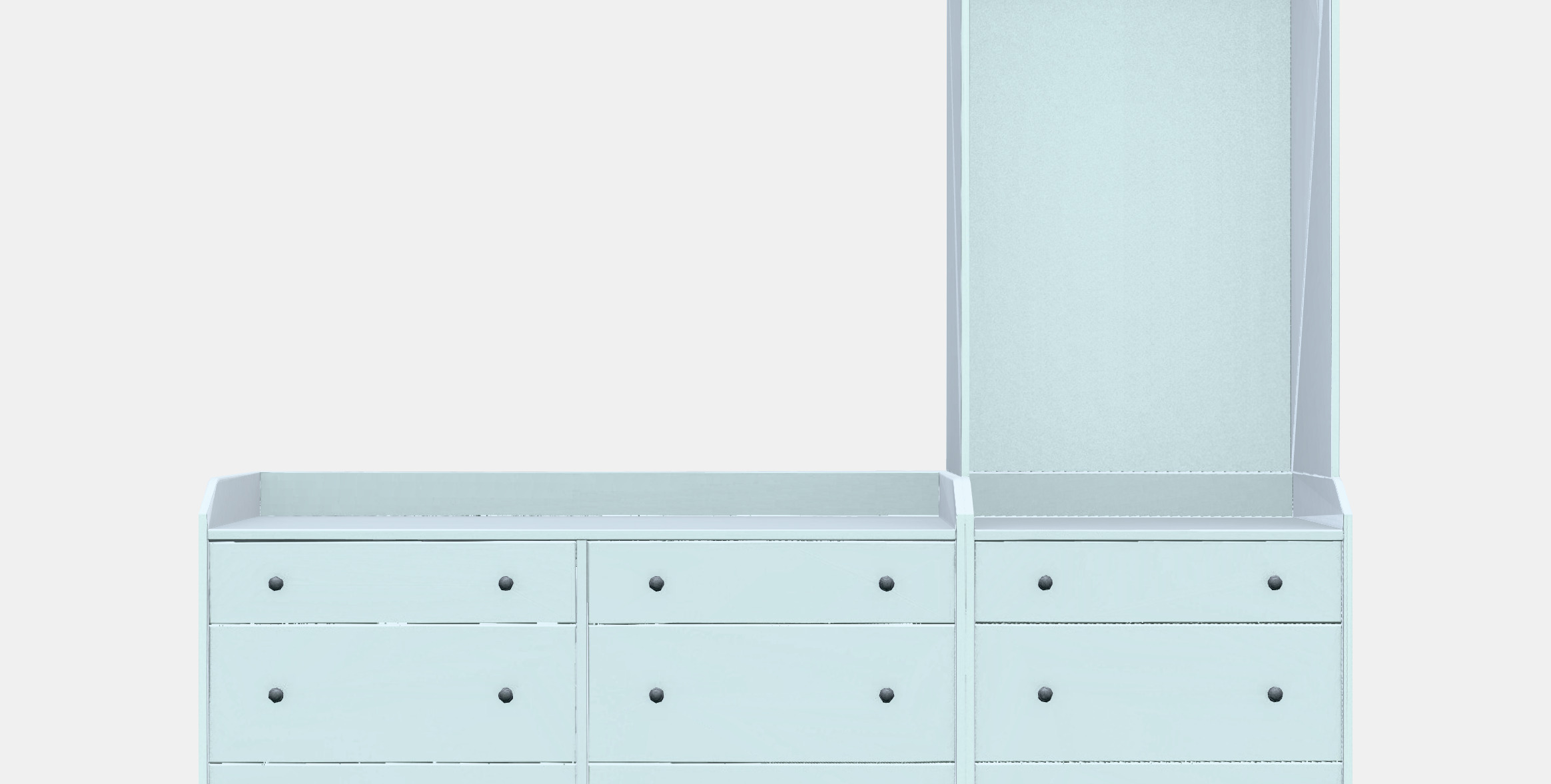 HAUGA Storage combination 3 Low-poly 3D model_11