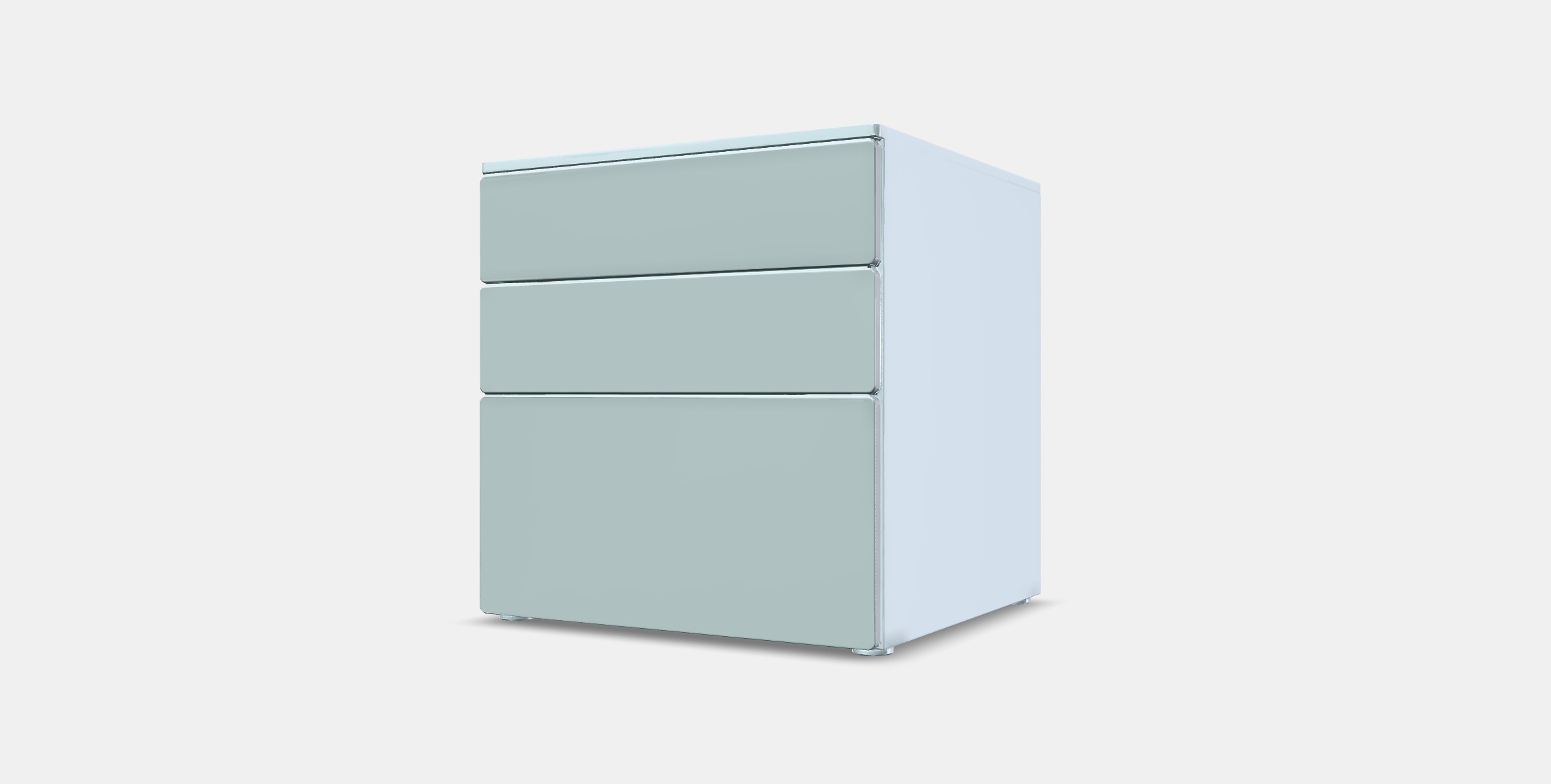 SMASTAD - PLATSA Chest of 3 drawers Low-poly 3D model_12