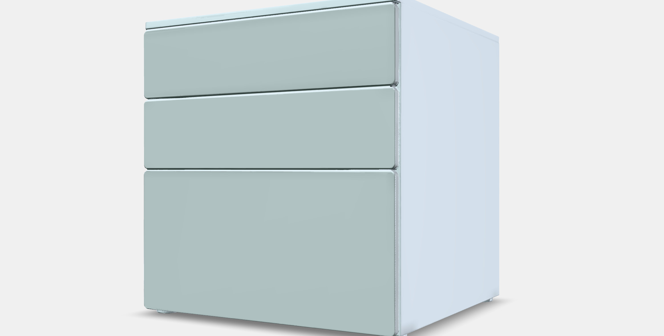 SMASTAD - PLATSA Chest of 3 drawers Low-poly 3D model_13