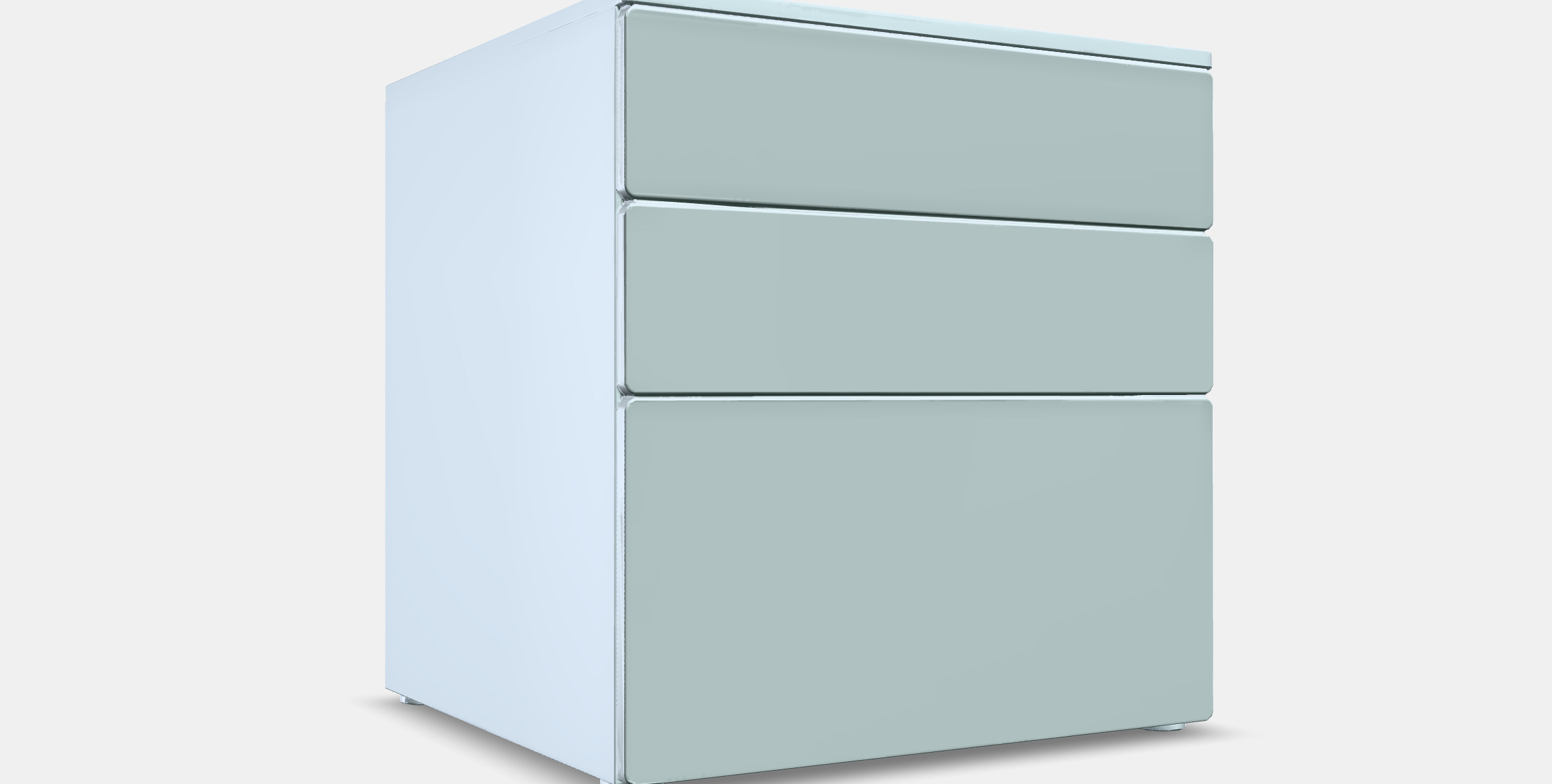 SMASTAD - PLATSA Chest of 3 drawers Low-poly 3D model_9