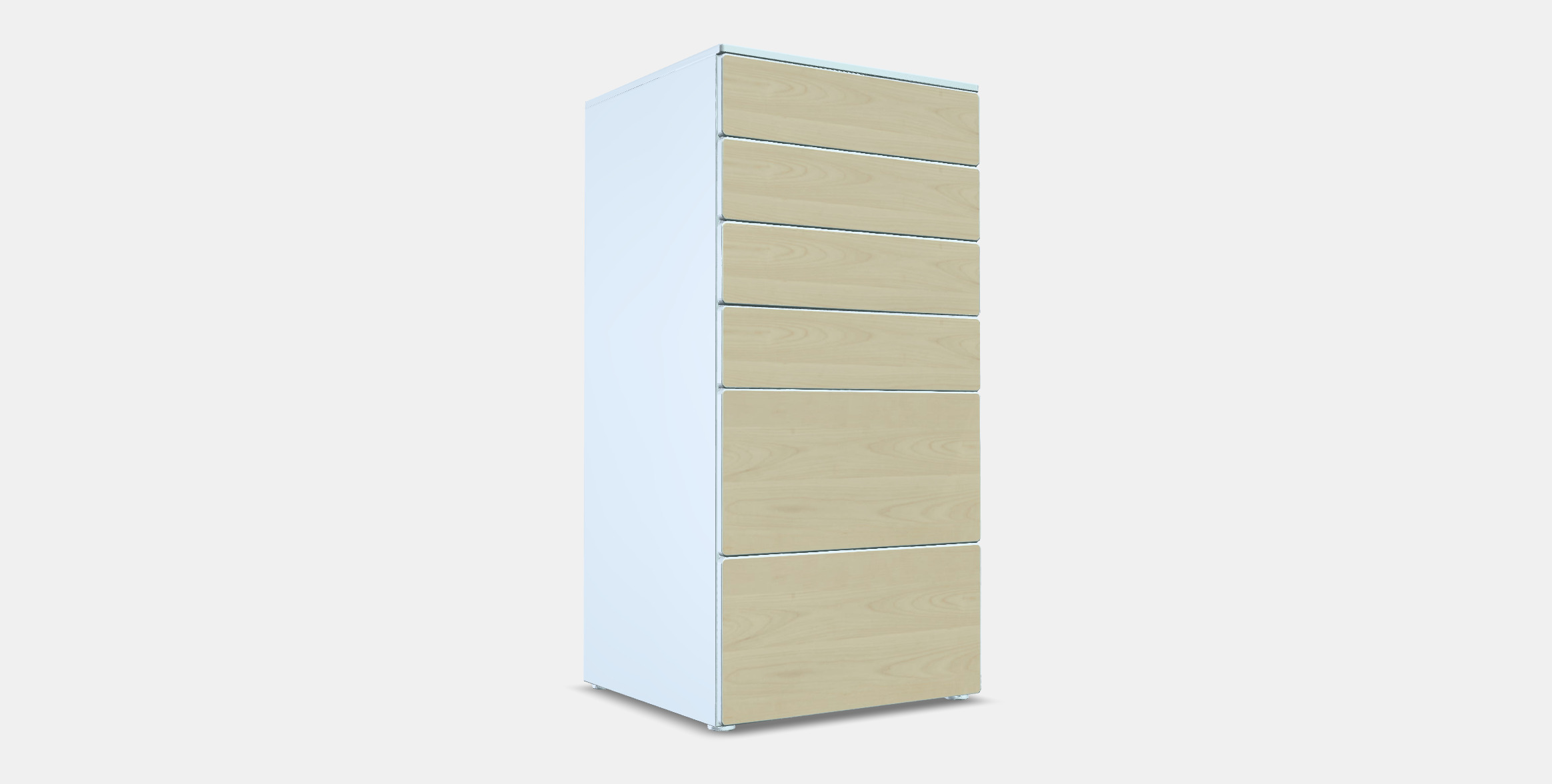 SMASTAD - PLATSA Chest of 6 drawers 3 Low-poly 3D model_2
