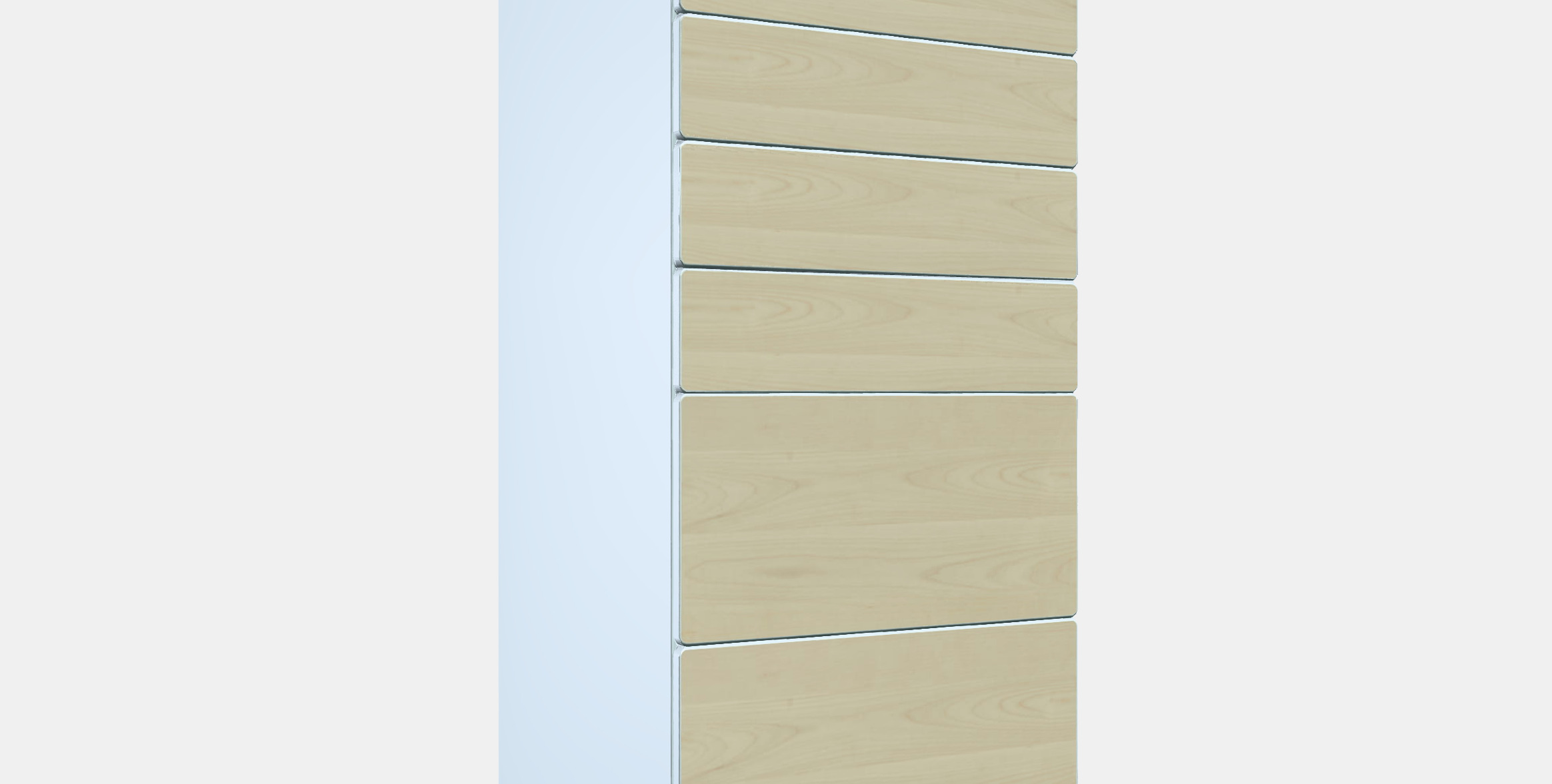 SMASTAD - PLATSA Chest of 6 drawers 3 Low-poly 3D model_9