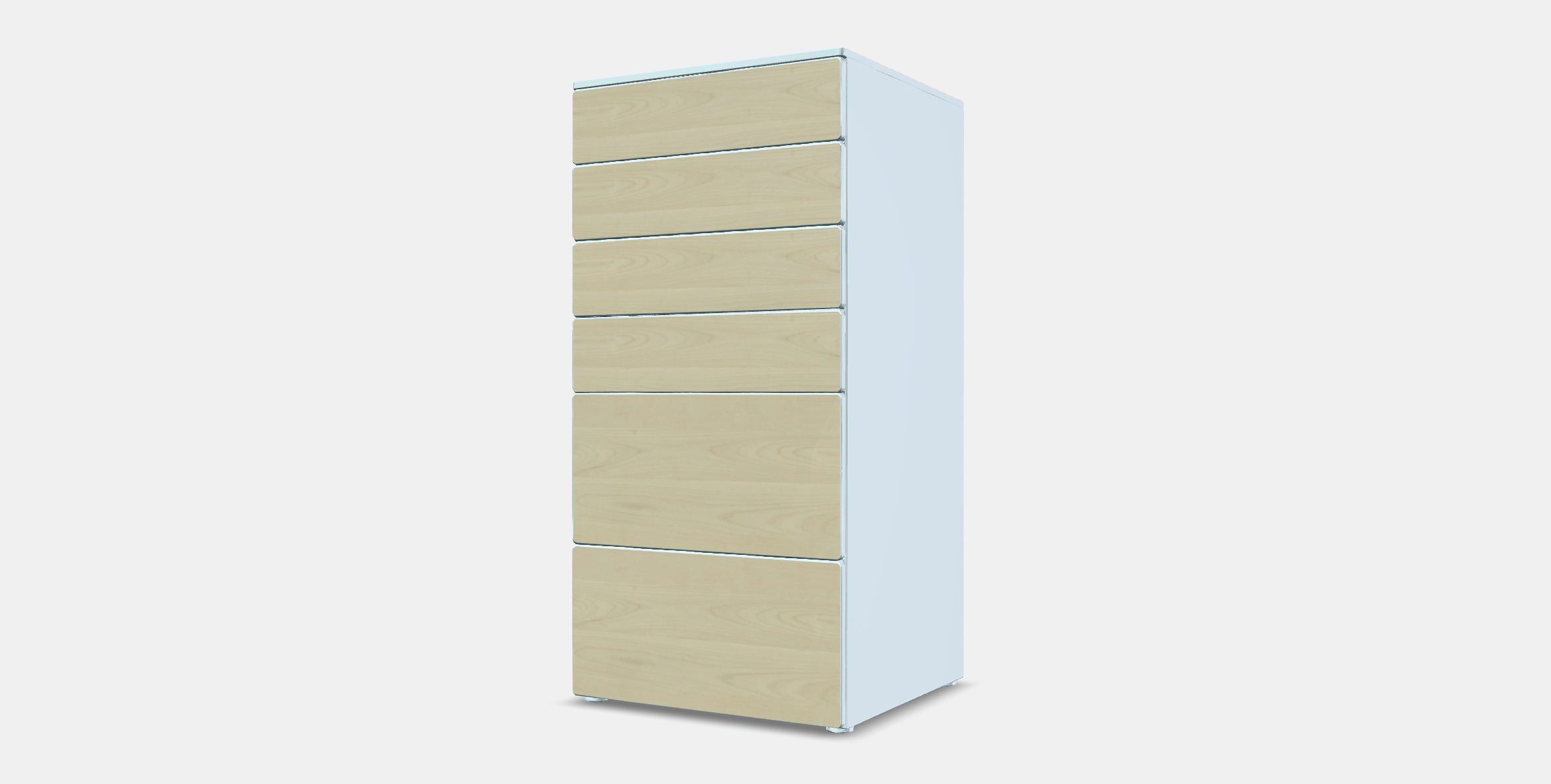 SMASTAD - PLATSA Chest of 6 drawers 3 Low-poly 3D model_12
