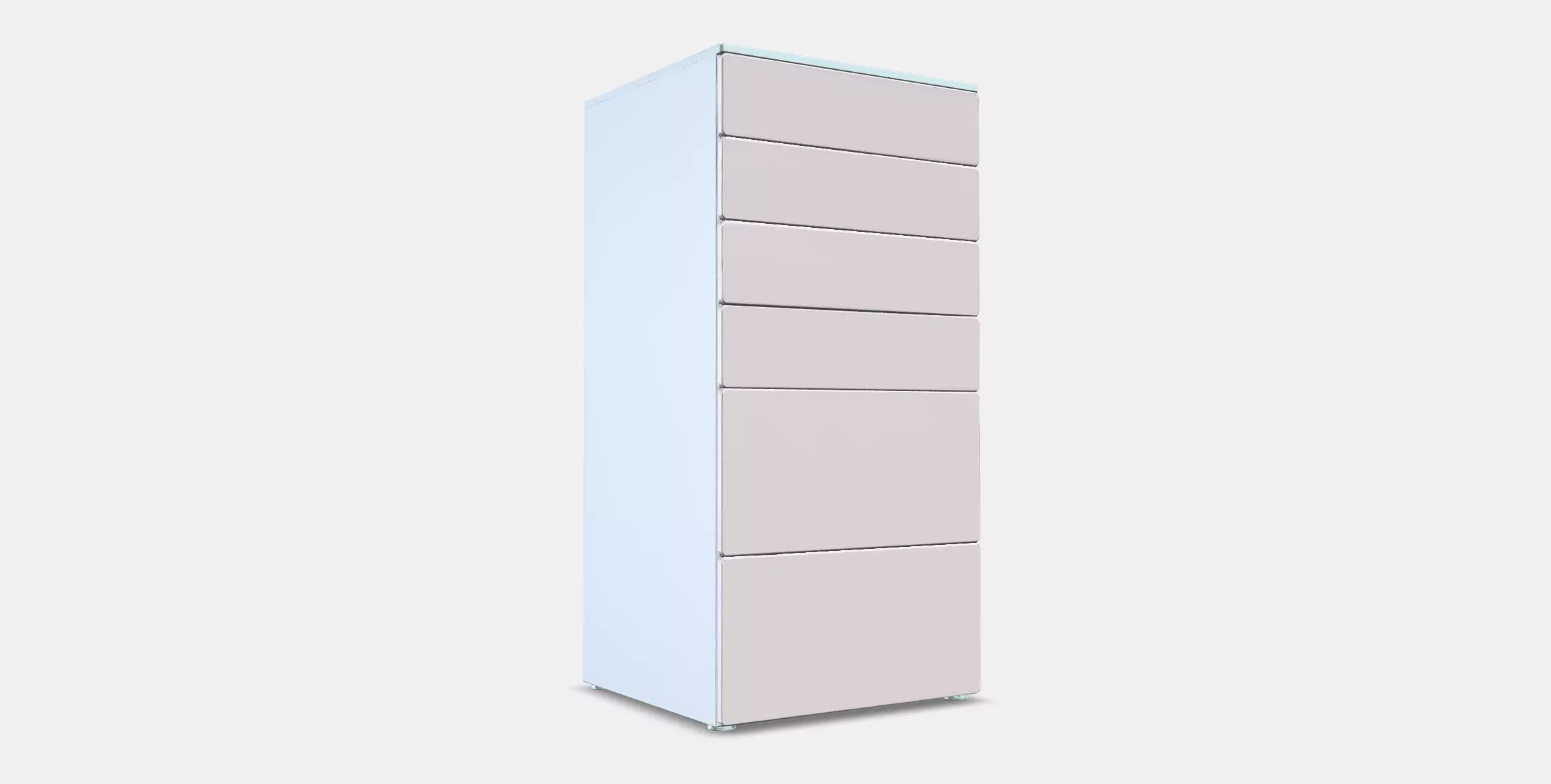 SMASTAD - PLATSA Chest of 6 drawers 4 Low-poly 3D model_0