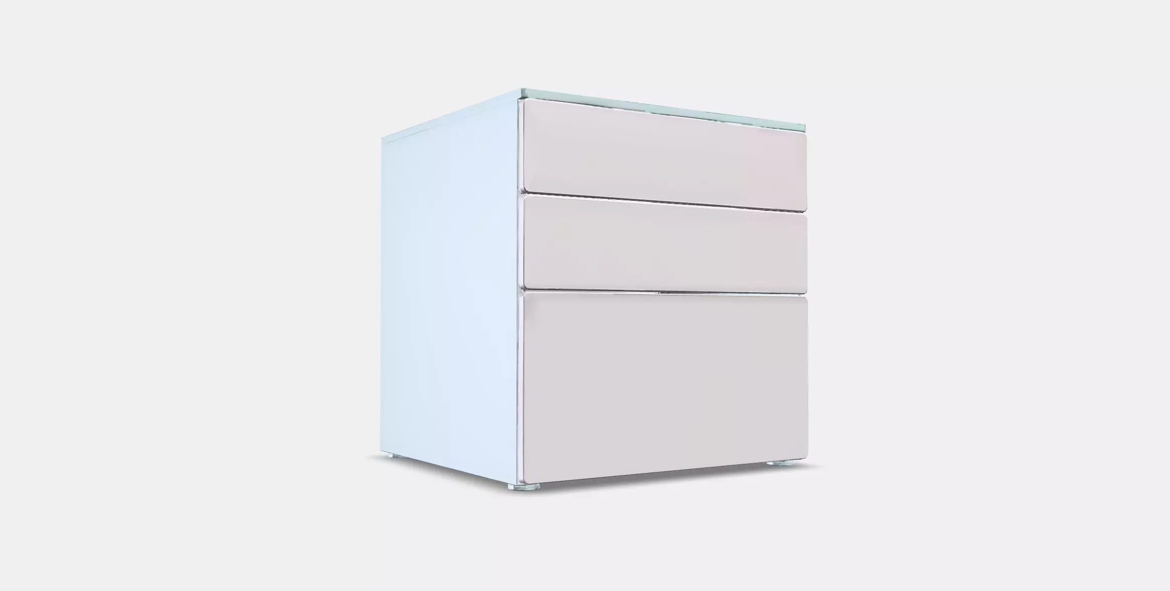 SMASTAD - PLATSA Chest of 3 drawers 3 Low-poly 3D model_0