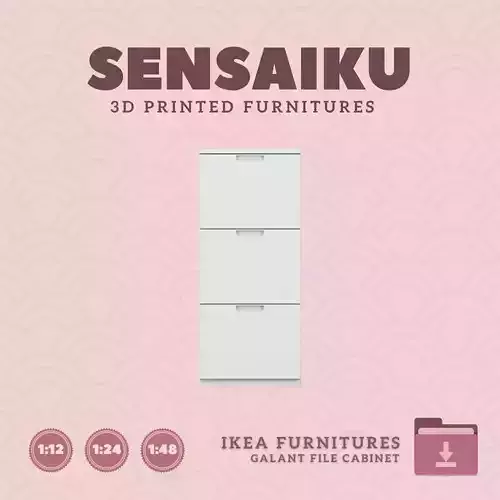 GALANT File Cabinet for Miniature Dollhouse IKEA 3D Print