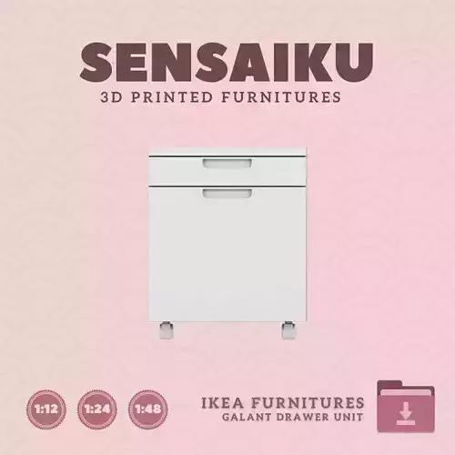 GALANT Drawer Unit V2 for Miniature Dollhouse IKEA 3D Print