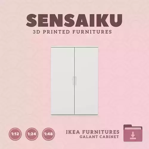 GALANT Cabinet with Doors for Mini Dollhouse IKEA 3D Print