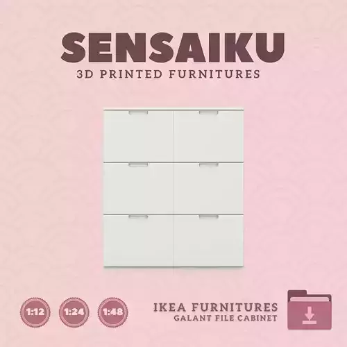GALANT File Cabinet Combination for Dollhouse IKEA 3D Print