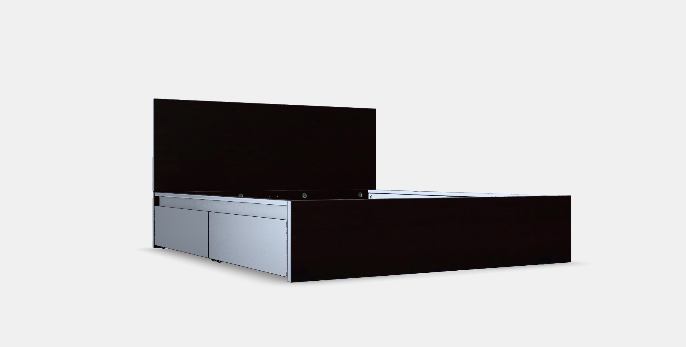 MALM Bed frame high w 4 storage boxes 13 3D model_8