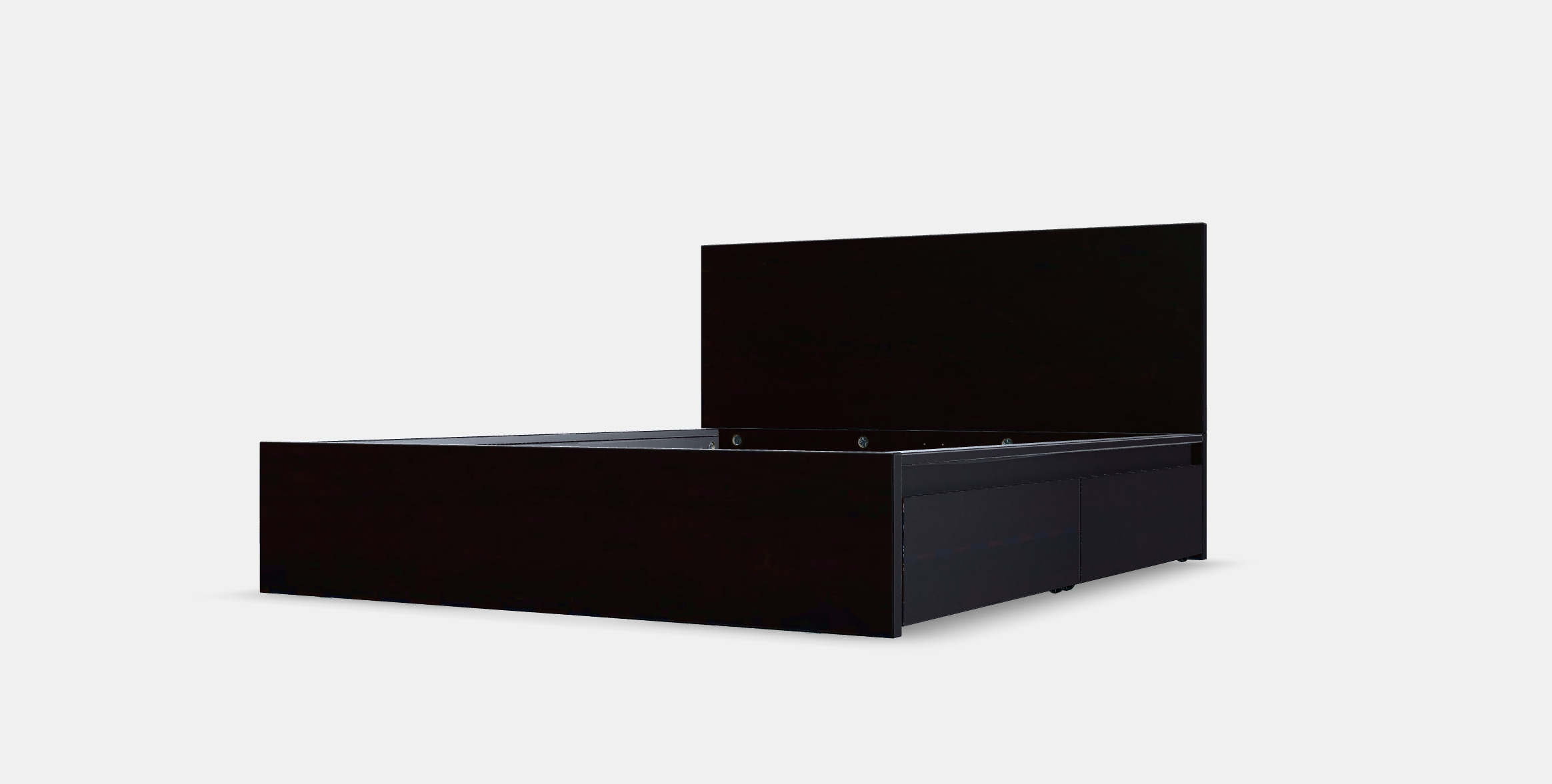 MALM Bed frame high w 4 storage boxes 13 3D model_14