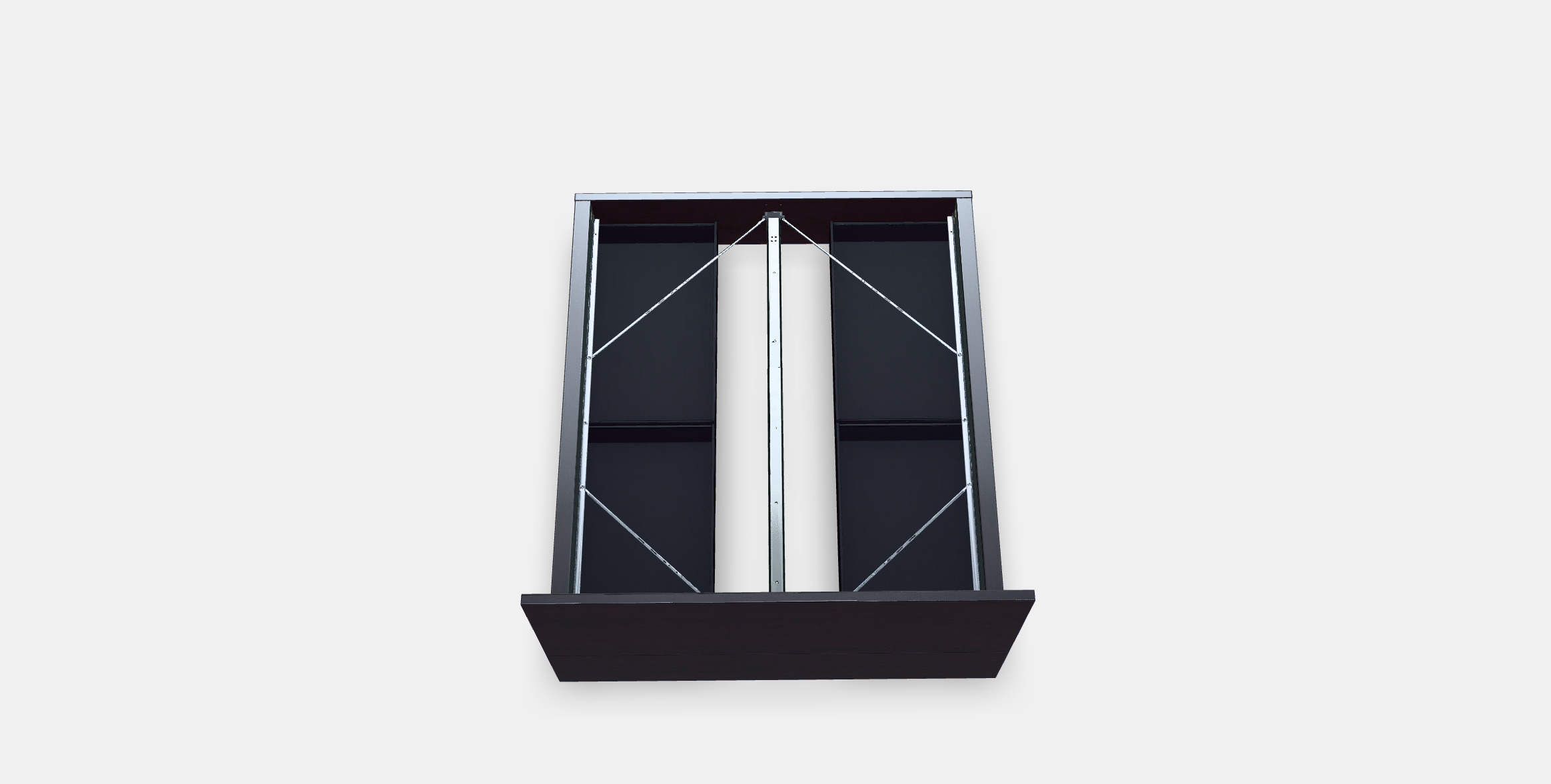 MALM Bed frame high w 4 storage boxes 13 3D model_2