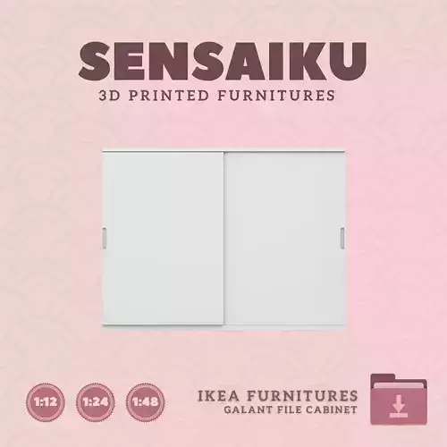 GALANT Cabinet with Sliding Doors for Dollhouse IKEA 3D Print 3D print model