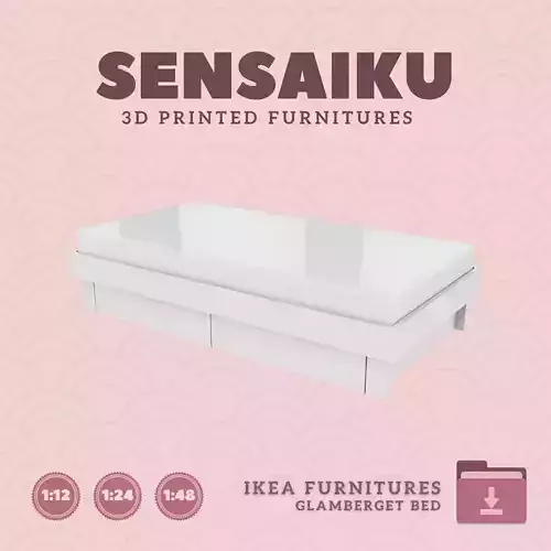 GLAMBERGET Twin Bed Frame with Storage  IKEA 3D Print