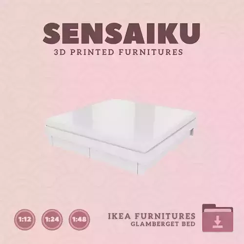 GLAMBERGET Twin Bed Frame with Storage IKEA 3D Print