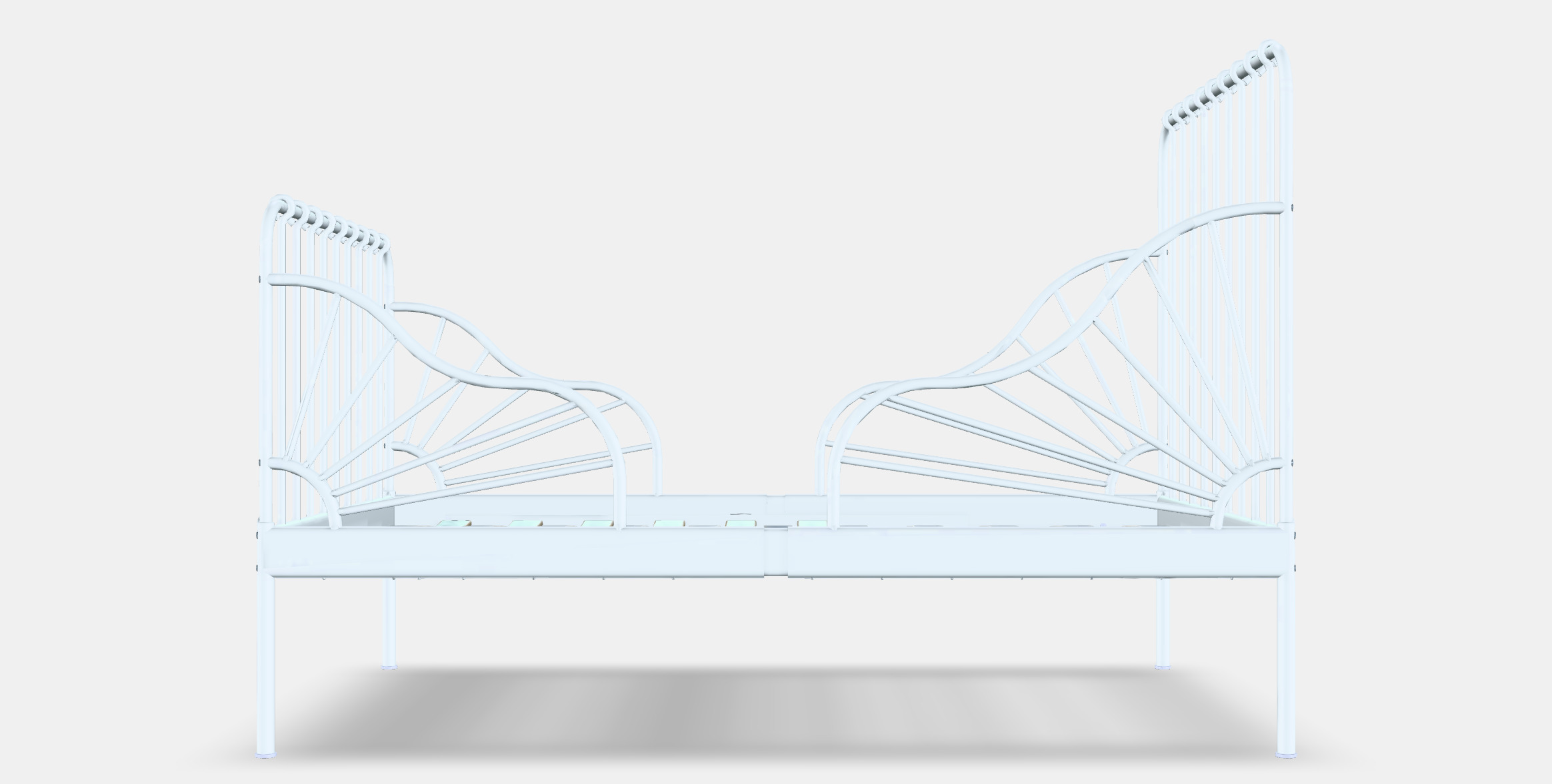 MINNEN Ext bed frame with slatted base 3D model_15