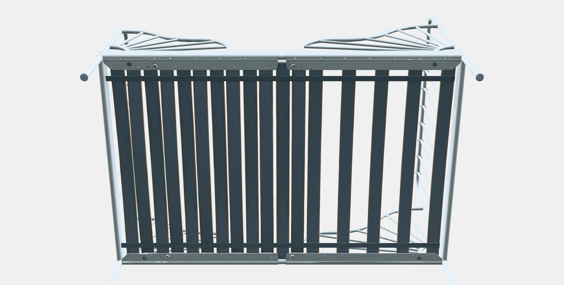 MINNEN Ext bed frame with slatted base 3D model_10