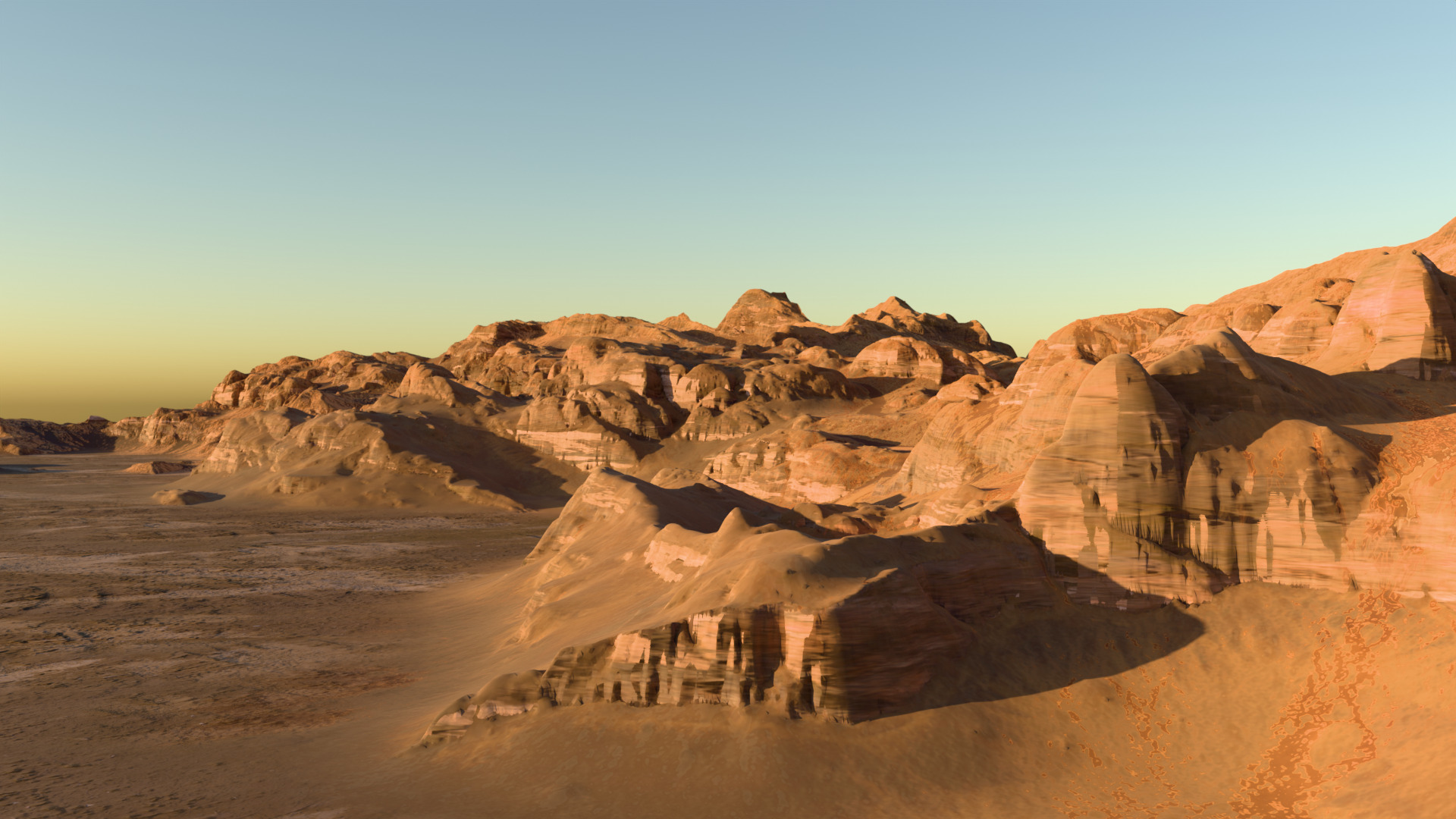 Rocky Landscape Background 3D model_8