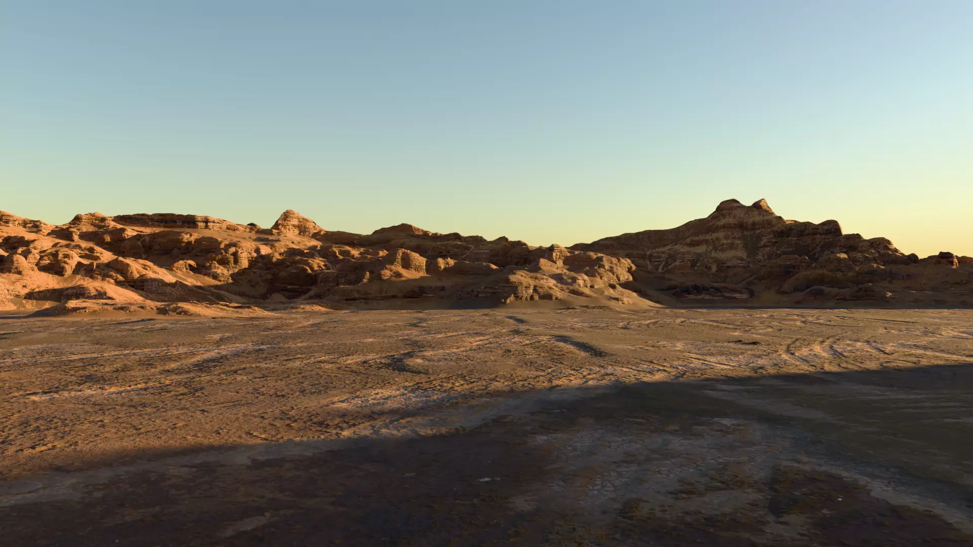 Rocky Landscape Background 3D model_0