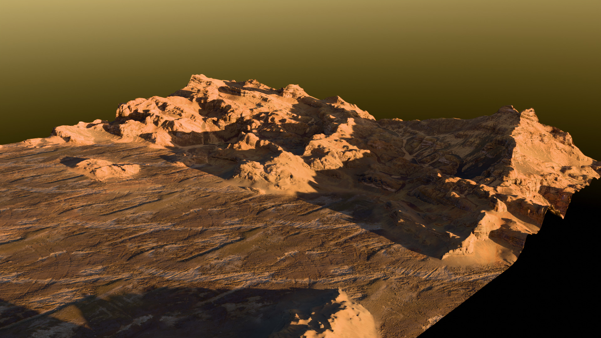 Rocky Landscape Background 3D model_5