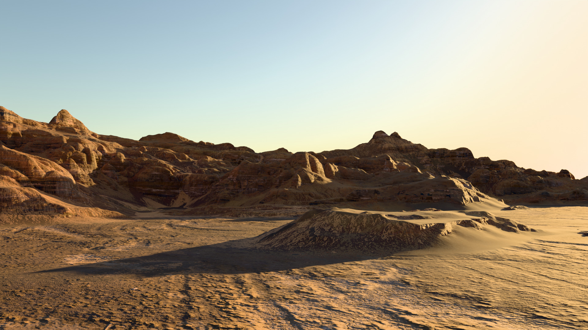 Rocky Landscape Background 3D model_3
