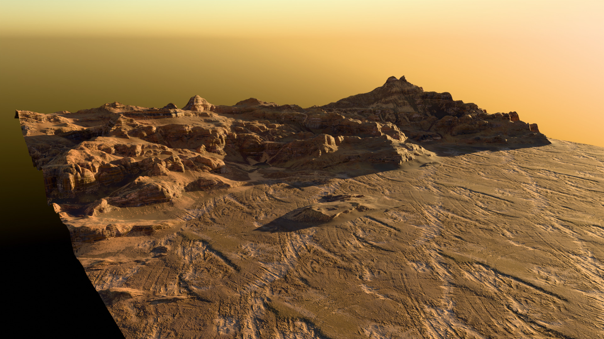 Rocky Landscape Background 3D model_4