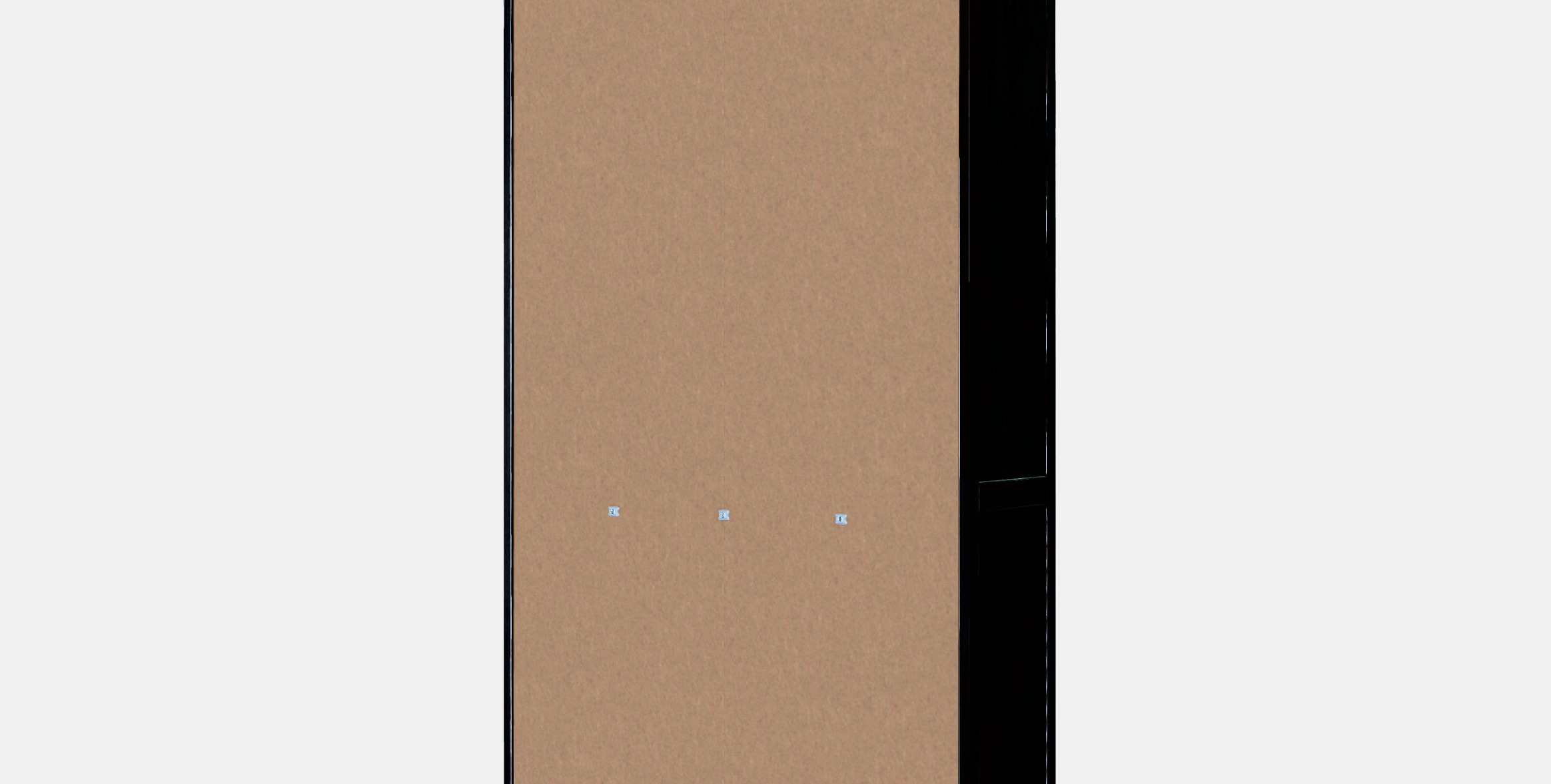 HEMNES Glass door cabinet with 3 drawers Low-poly 3D model_6