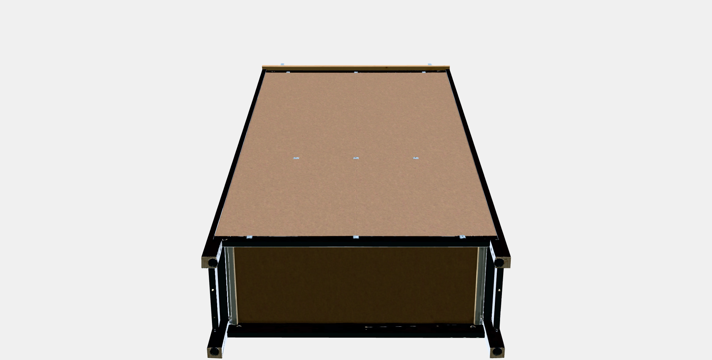 HEMNES Glass door cabinet with 3 drawers Low-poly 3D model_8