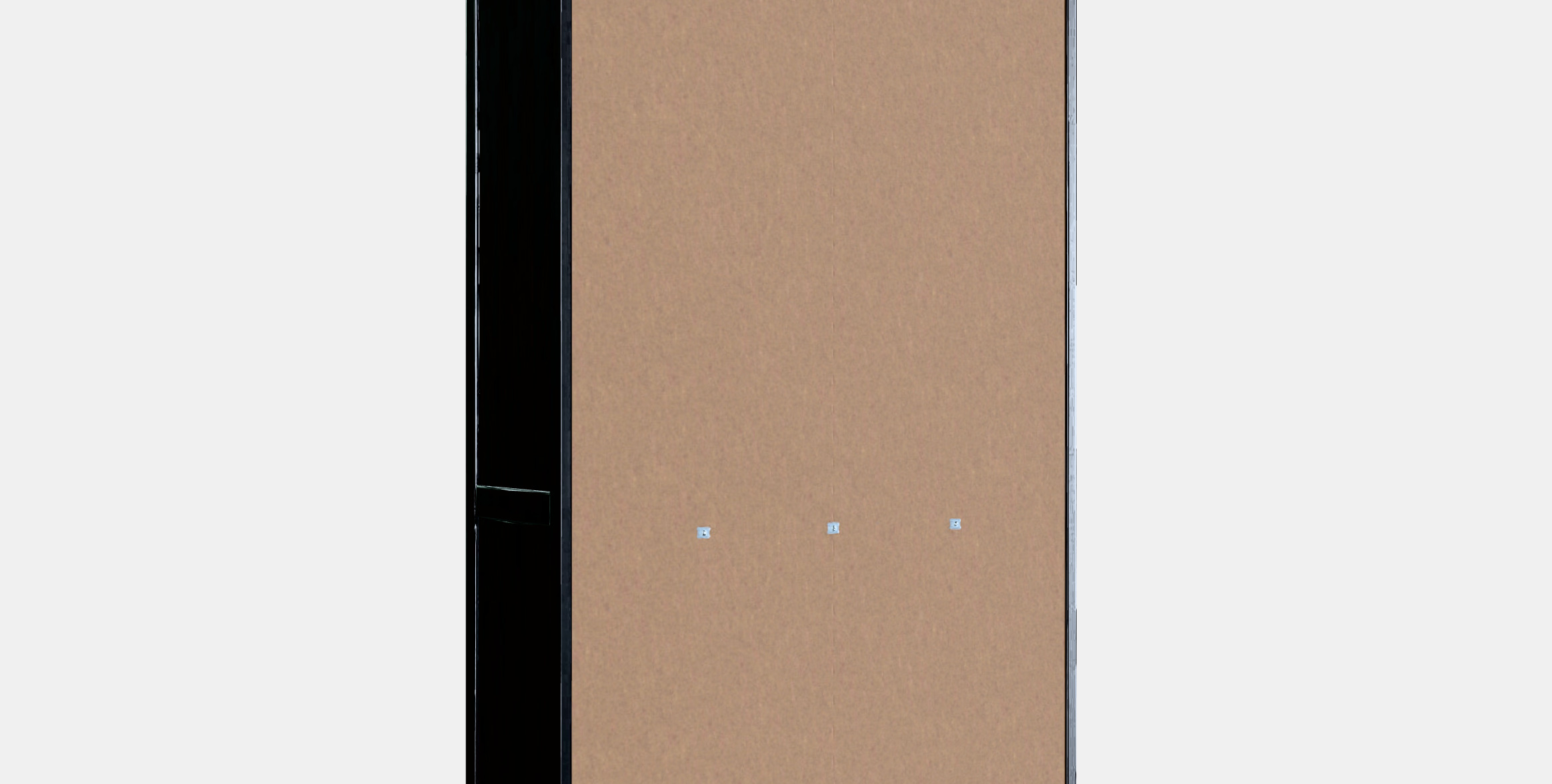 HEMNES Glass door cabinet with 3 drawers Low-poly 3D model_2