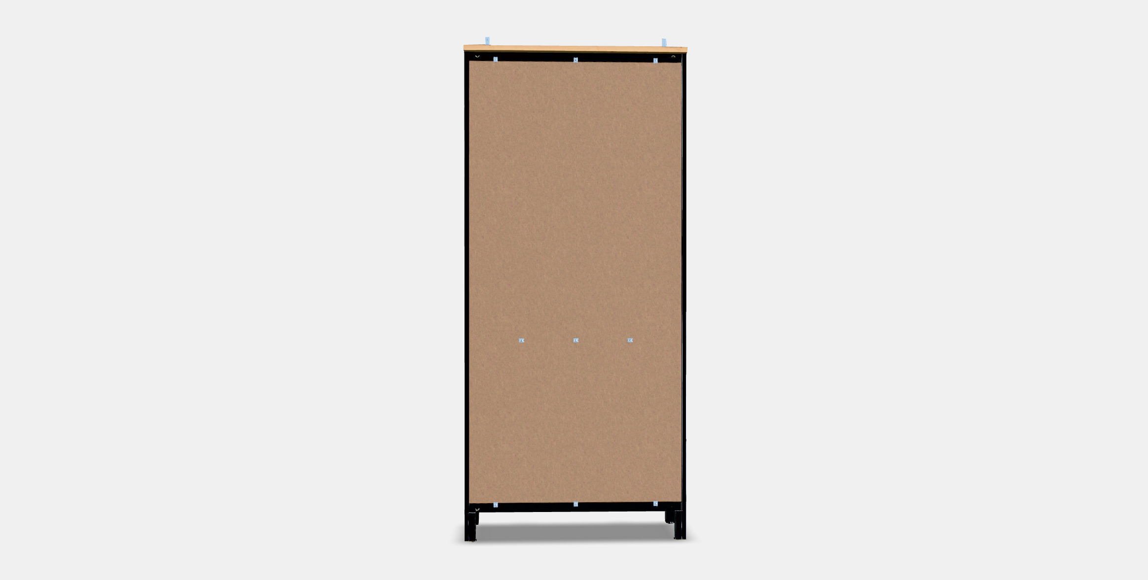 HEMNES Glass door cabinet with 3 drawers Low-poly 3D model_14