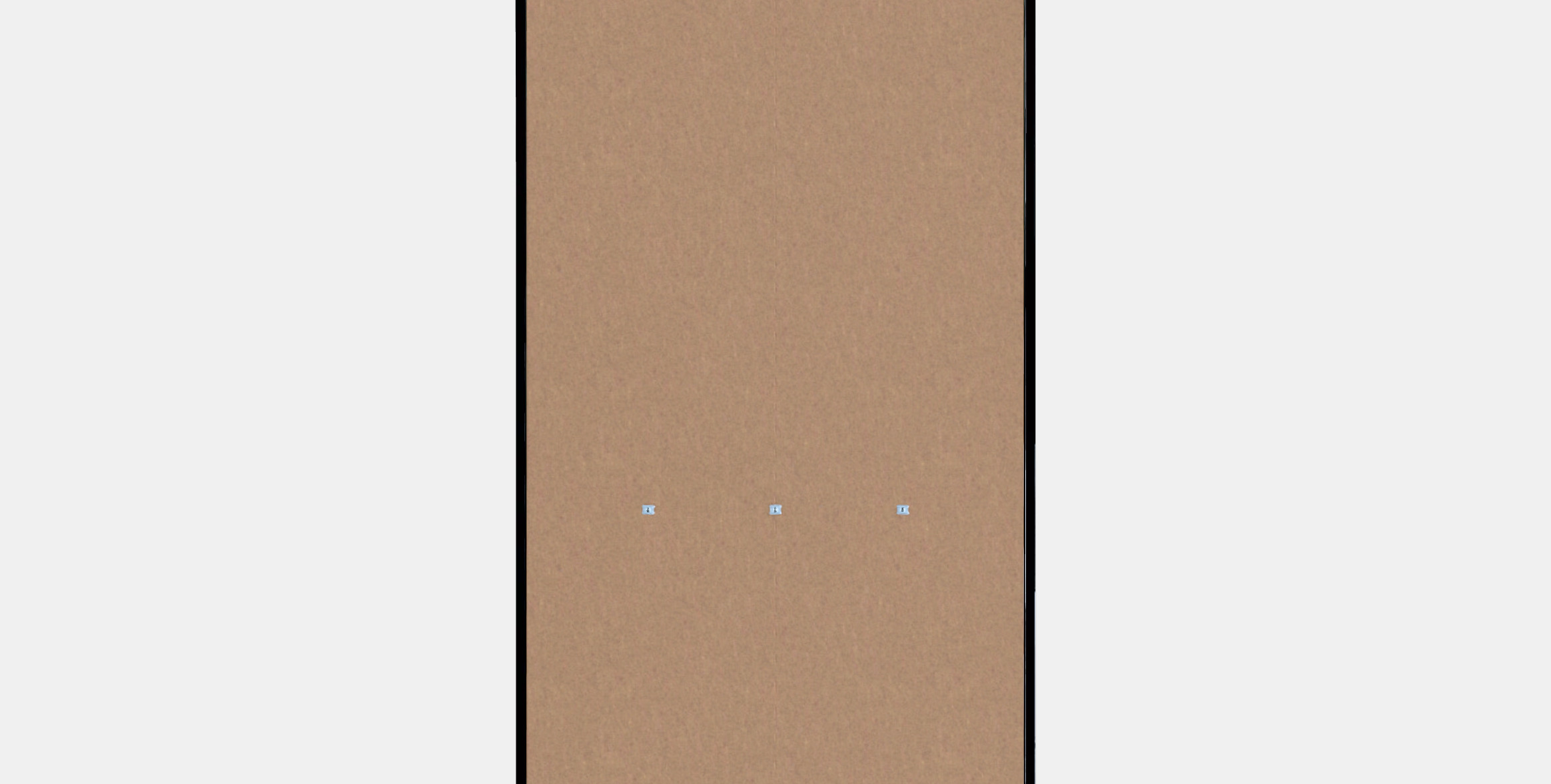 HEMNES Glass door cabinet with 3 drawers Low-poly 3D model_15