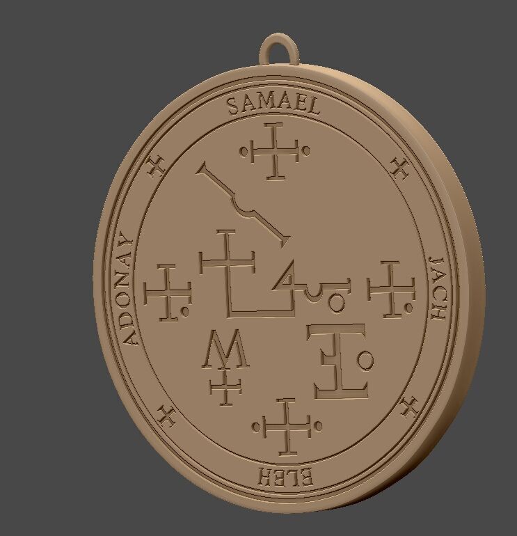 Sello Arcangel Samael 3D model_1