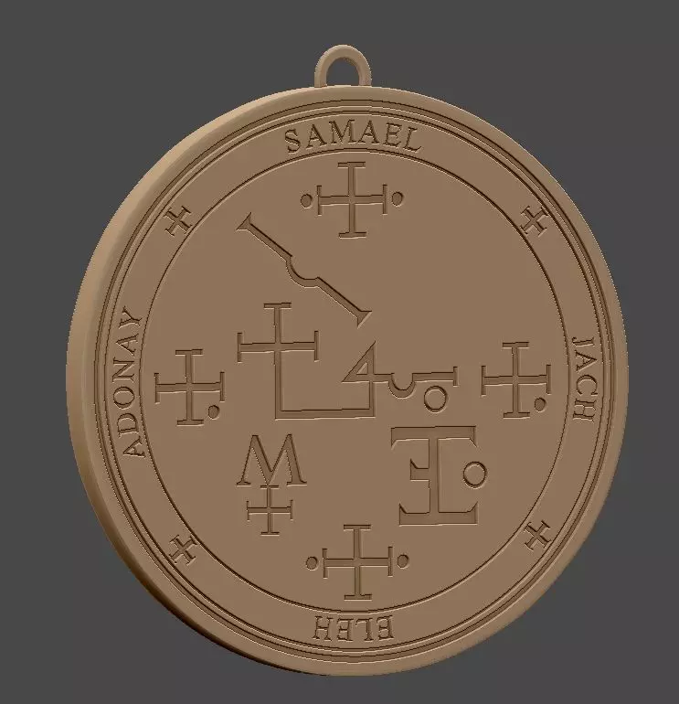 Sello Arcangel Samael 3D model_0