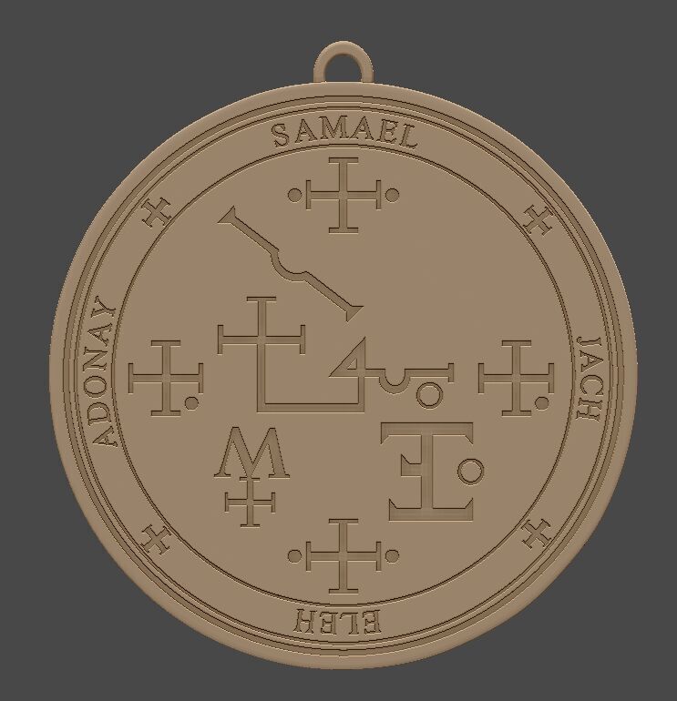 Sello Arcangel Samael 3D model_2