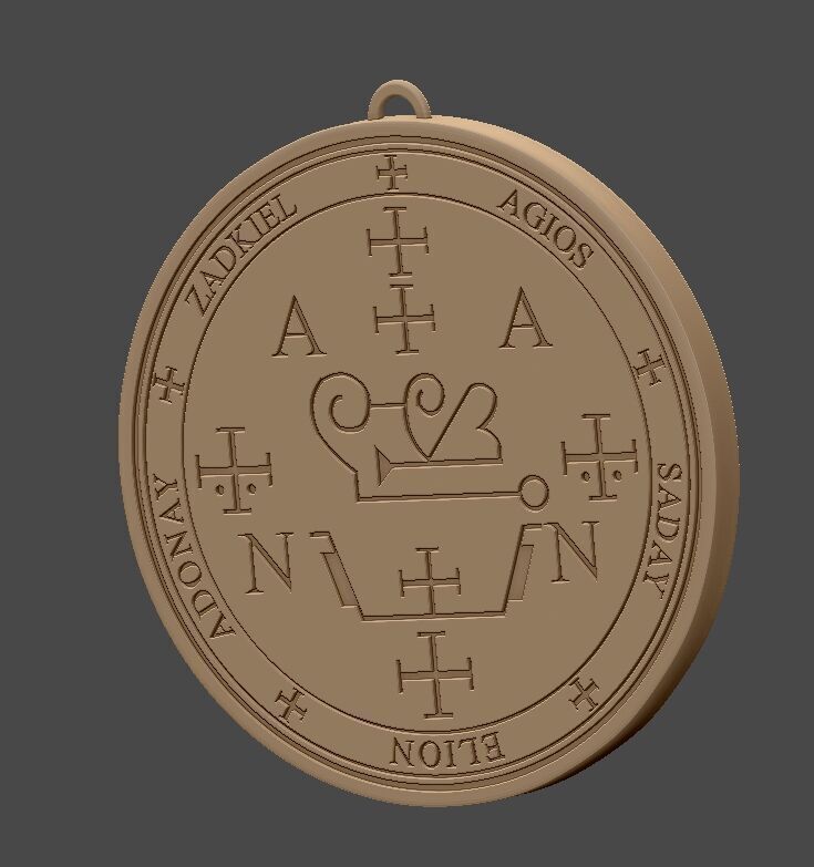 Sello Arcangel Zadkiel 3D model_2